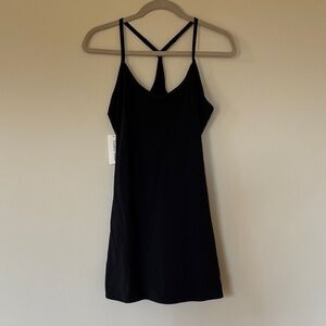 Outdoor Voices NWT Black Athletic Halter Dress with built-in shorts Size Small